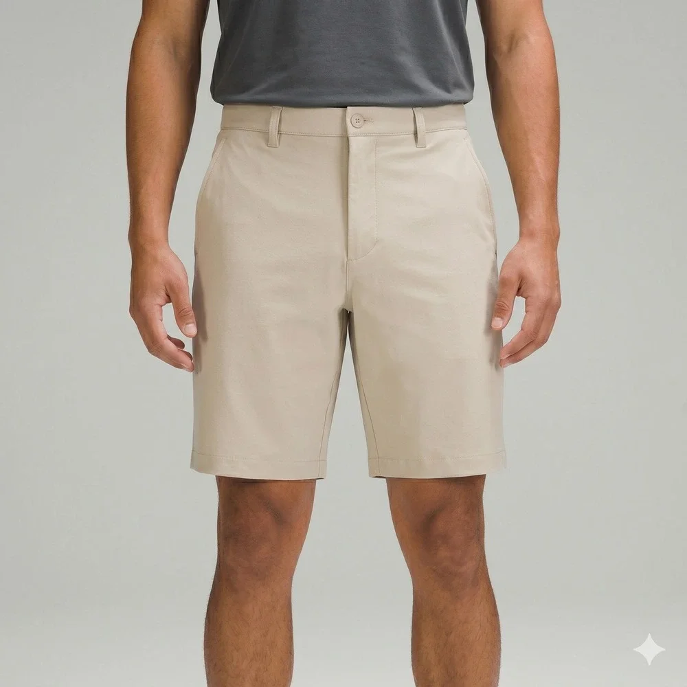 FootJoy FJ Performance Golf‎ Shorts Men's 36 Beige Khaki Flat Front Stretch EUC